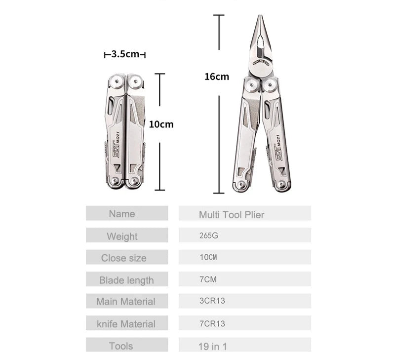 Multi tool multi function survival knife pliers. Bushcraft camping Hiking