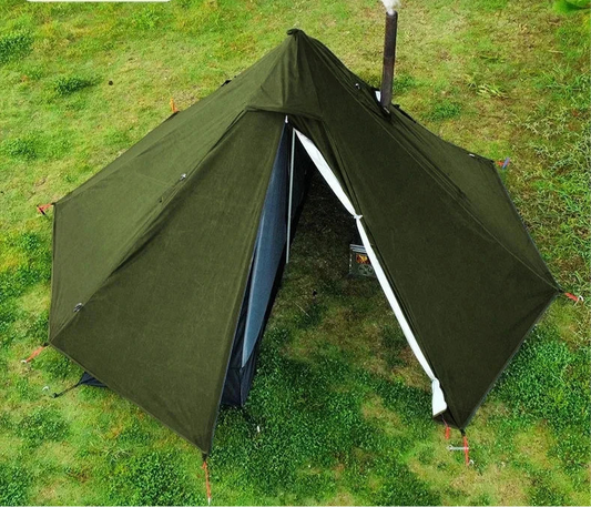 One man tipi bushcraft camping Hot tent