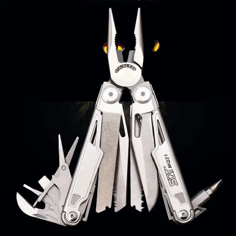 Multi tool multi function survival knife pliers. Bushcraft camping Hiking