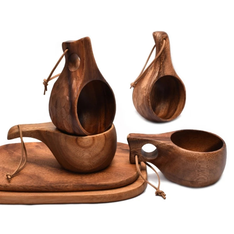 Bushcraft survival camping wooden kuksa cup