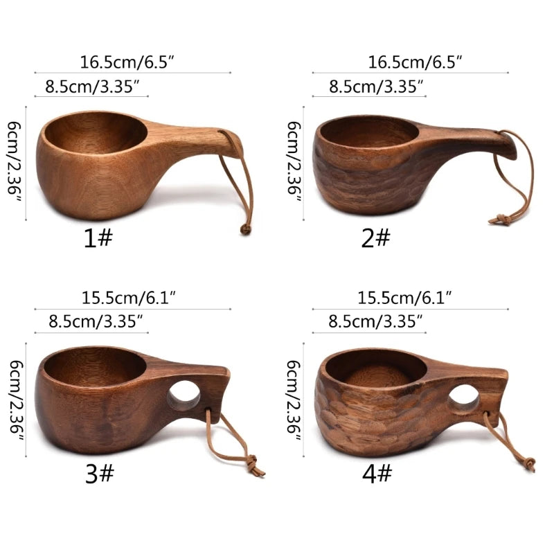 Bushcraft survival camping wooden kuksa cup