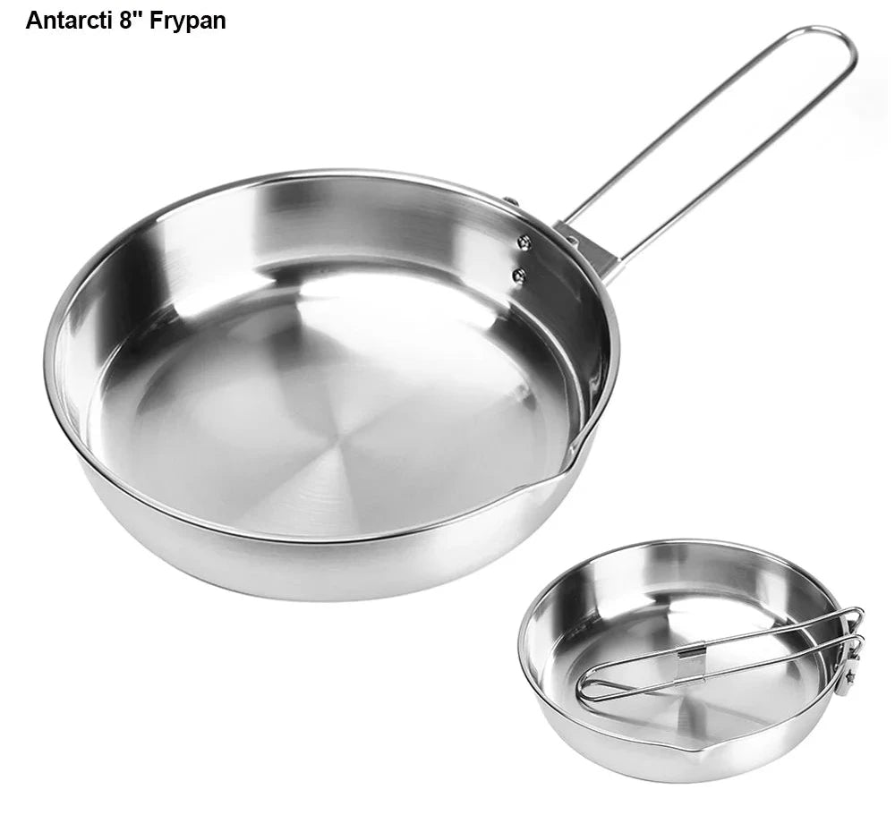 Bushcraft camping stainless steel frying pan