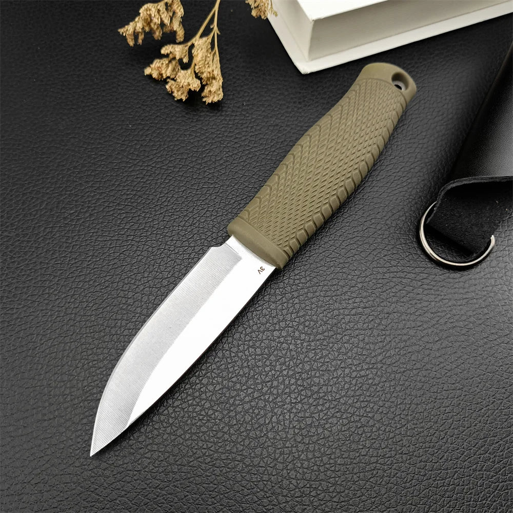 Pukko Knife For Bushcraft, Survival Rubber Grip + Sheath